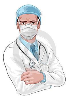 Doctor in Protective Mask Medical Concept photo