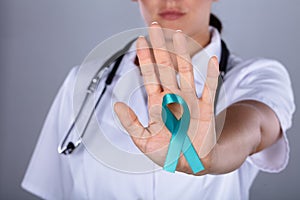 Doctor Raising Awareness On Ovarian Cancer photo