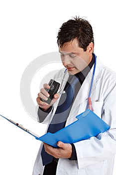Doctor recording information