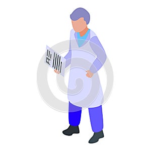 Doctor rush job icon, isometric style