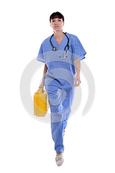 Doctor rushing to the emergency site