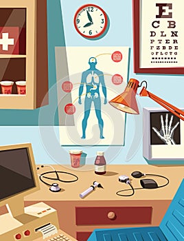 Doctor`s office illustration