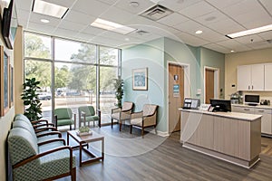 Doctor's Office Interior with Modern Workplace