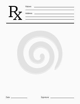 Doctor`s Rx pad template