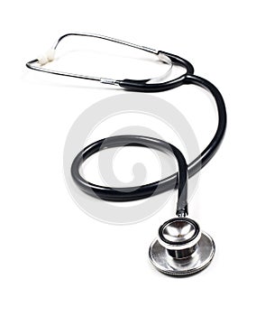 A Doctor's stethoscope on white