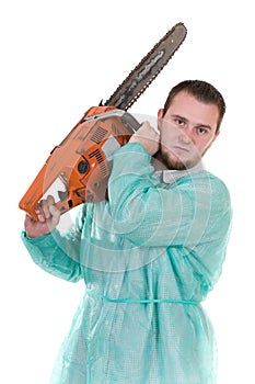 Doctor with saw