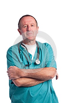 Doctor in scrubs