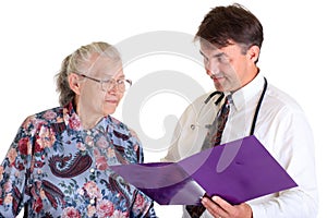 Doctor with senior patient