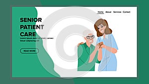 doctor senior patient care vector