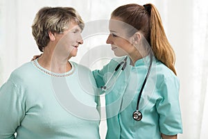 Doctor with a senior patient