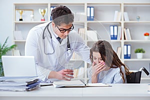 The doctor sharing discouraging lab test results to patient