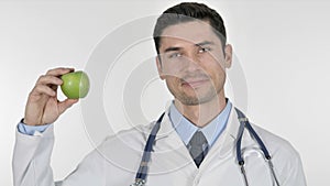 Doctor Showing Green Apple, Health Care