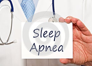 Doctor with Sleep Apnea sign