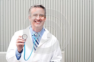 Doctor smiling in hospital