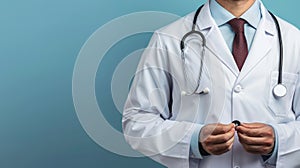 The doctor with stethoscope.AI generated image photo