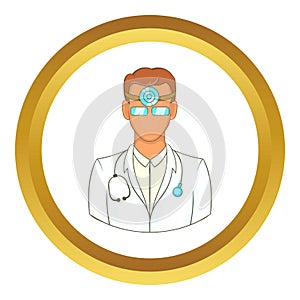 Doctor with stethoscope icon