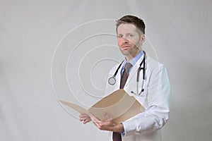 Doctor with Stethoscope and Patient Chart