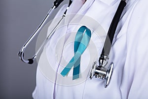 Doctor Supporting Ovarian Cancer Awareness