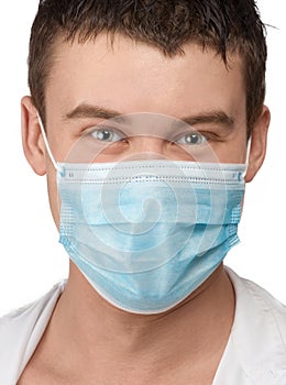 Doctor with surgical mask photo
