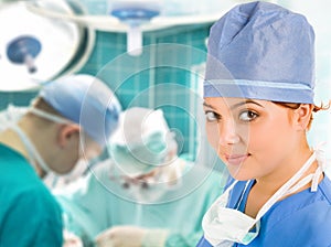 Doctor with surgical team