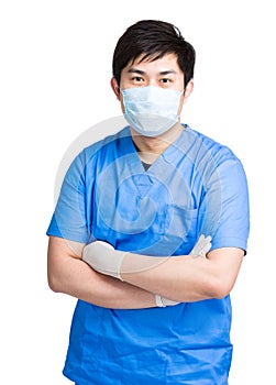 Doctor with surgical uniform