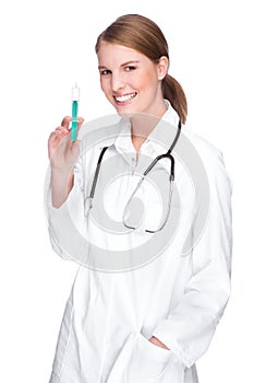 Doctor with syringe