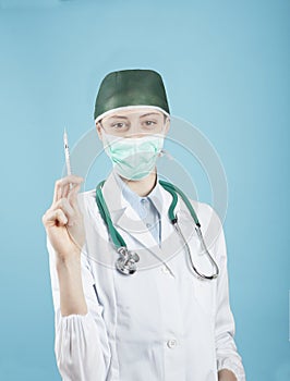 Doctor with syringe