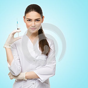 Doctor with syringe