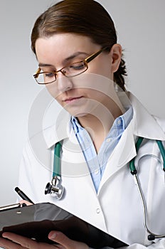 Doctor taking notes