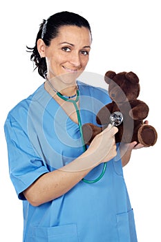 Doctor with a teddy bear