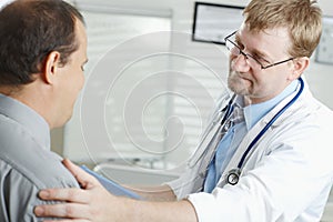 Doctor telling bad news photo