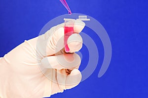 Doctor testing samples