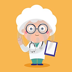 Doctor therapist cartoon character