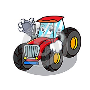 Doctor tractor character cartoon style
