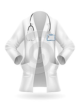 doctor uniform robe work clothes vector illustration