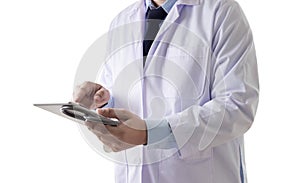 Doctor using digital tablet Medical technology patient medical