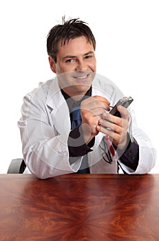 Doctor using a PDA