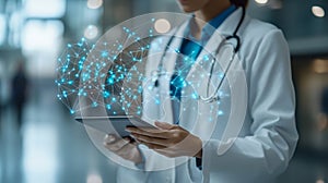 digital network connection visualization