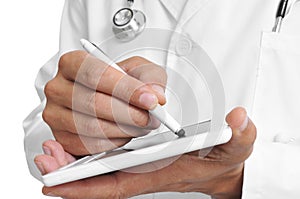 Doctor using a tablet