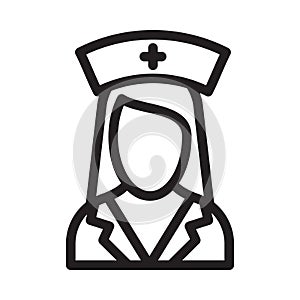 Doctor vector thin line icon