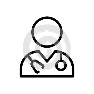 Doctor vector thin line icon