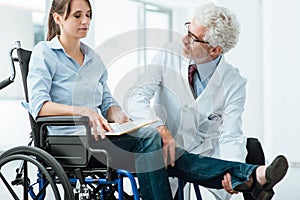 Doctor visiting an invalid patient photo