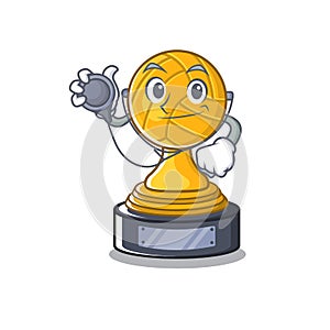 Doctor volleyball trophy isolated in the character photo