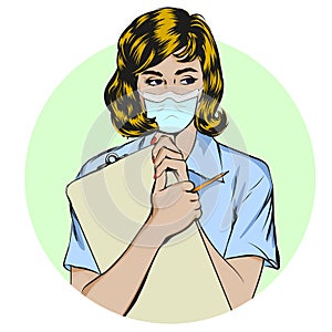 Doctor wearing medical face mask