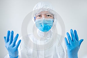 Doctor wearing personal protective equipment