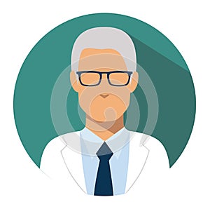 Doctor web icon head physician avatar