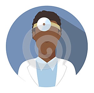 Doctor web icon. Otorhinolaryngologist avatar photo