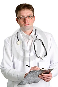 Doctor whit a clipboard