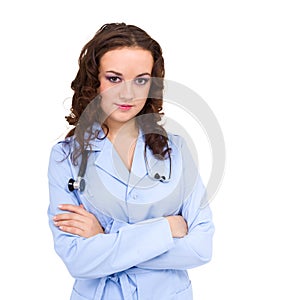 Doctor woman with arms crossed