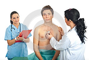 Doctor woman examine patient